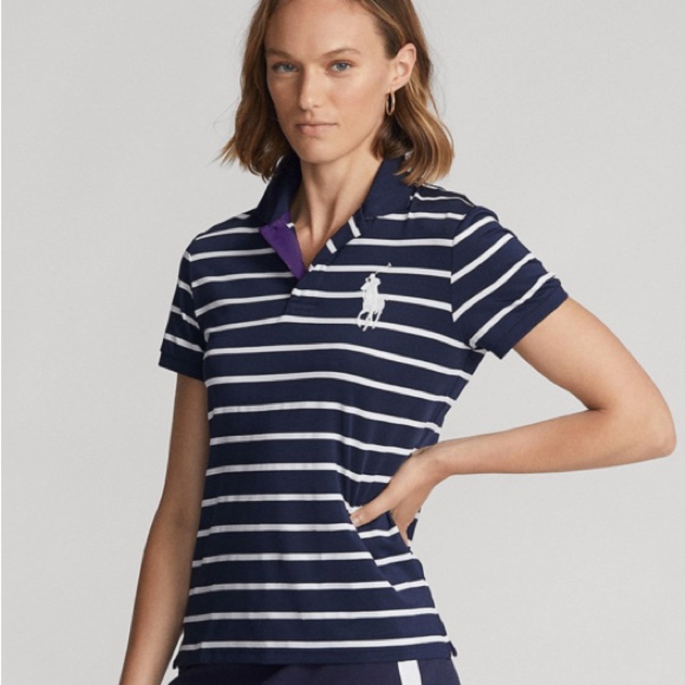 Polo by Ralph Lauren Blue and White Striped Polo Shirt